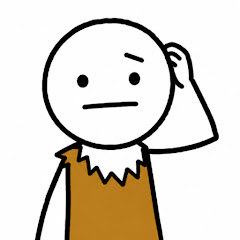 The channel's stick-figure caveman, scratching his head